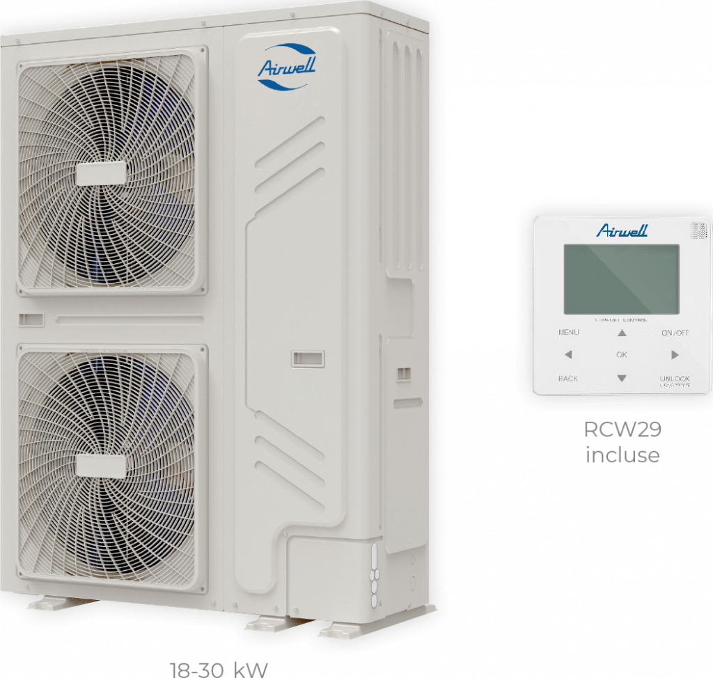 Pompe à chaleur Airwell monobloc basse température air/eau - Wellea ...